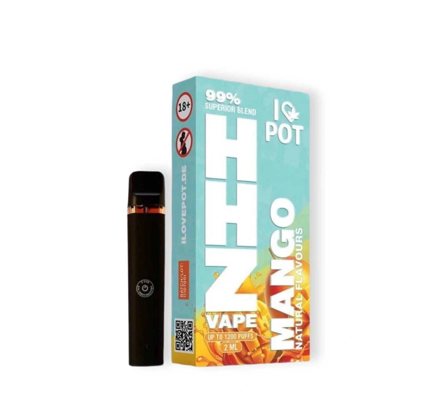 2ML HHZ Vape Pen 95% – Mango