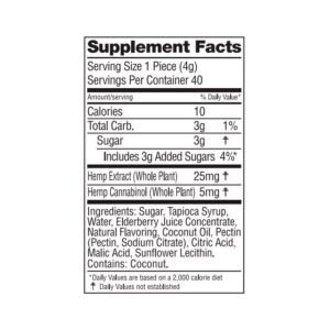 Alternative view of Wyld CBD, Elderberry Gummies, Broad Spectrum THC-Free, 40ct, 200mg CBN + 1000mg CBD