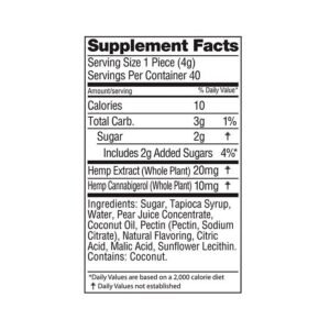 Alternative view of Wyld CBD, Pear Gummies, Broad Spectrum THC-Free, 40ct, 400mg CBG + 800mg CBD