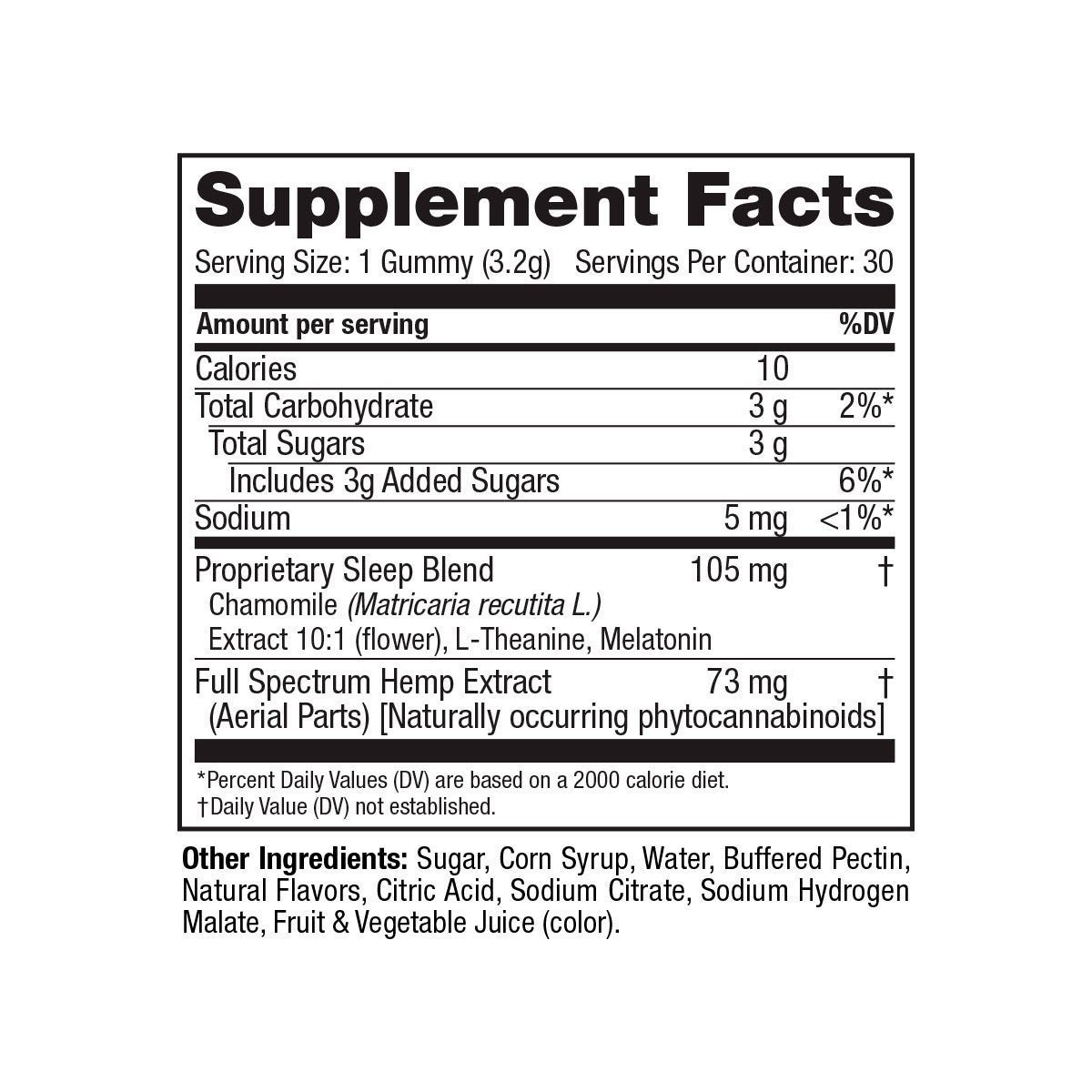 cbdMD, Sleep CBD Gummies, Raspberry, Full Spectrum, 30ct, 90mg THC + 600mg CBN + 1500mg CBD - Image 2
