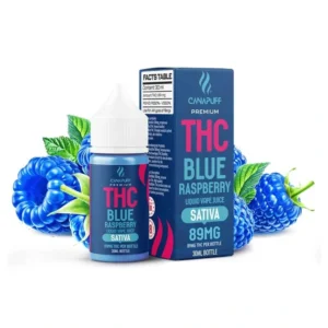 CanaPuff Blue Raspberry 89mg THC – Liquid, 30 ml