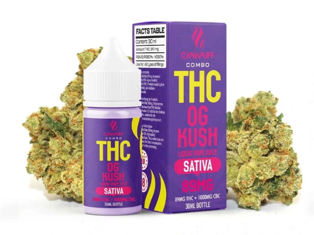CanaPuff THC/1000mg CBC – OG Kush 89mg THC – Liquid, 30 ml